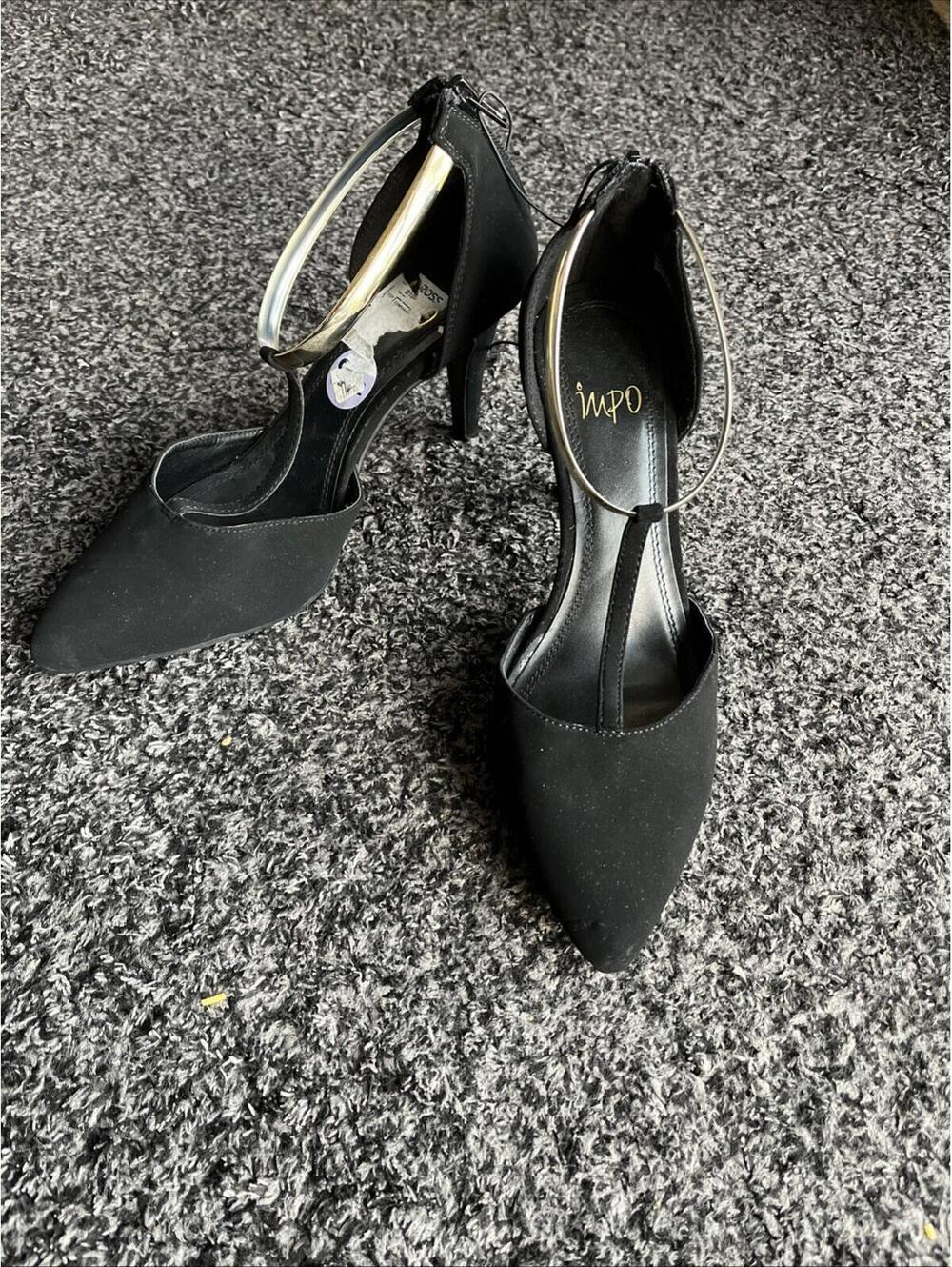 Impo Women's Size 8.5M Black Faux Suede Tracie Pointed Heels